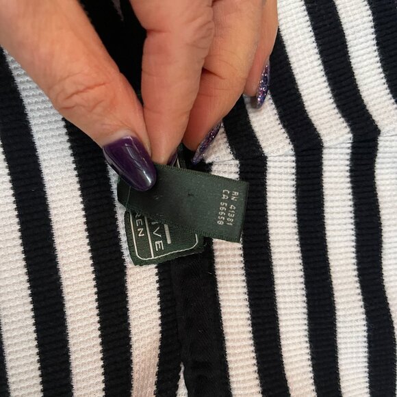 Ralph Lauren Knit Waffle Cotton stripe Hooded Top S - Picture 8 of 12